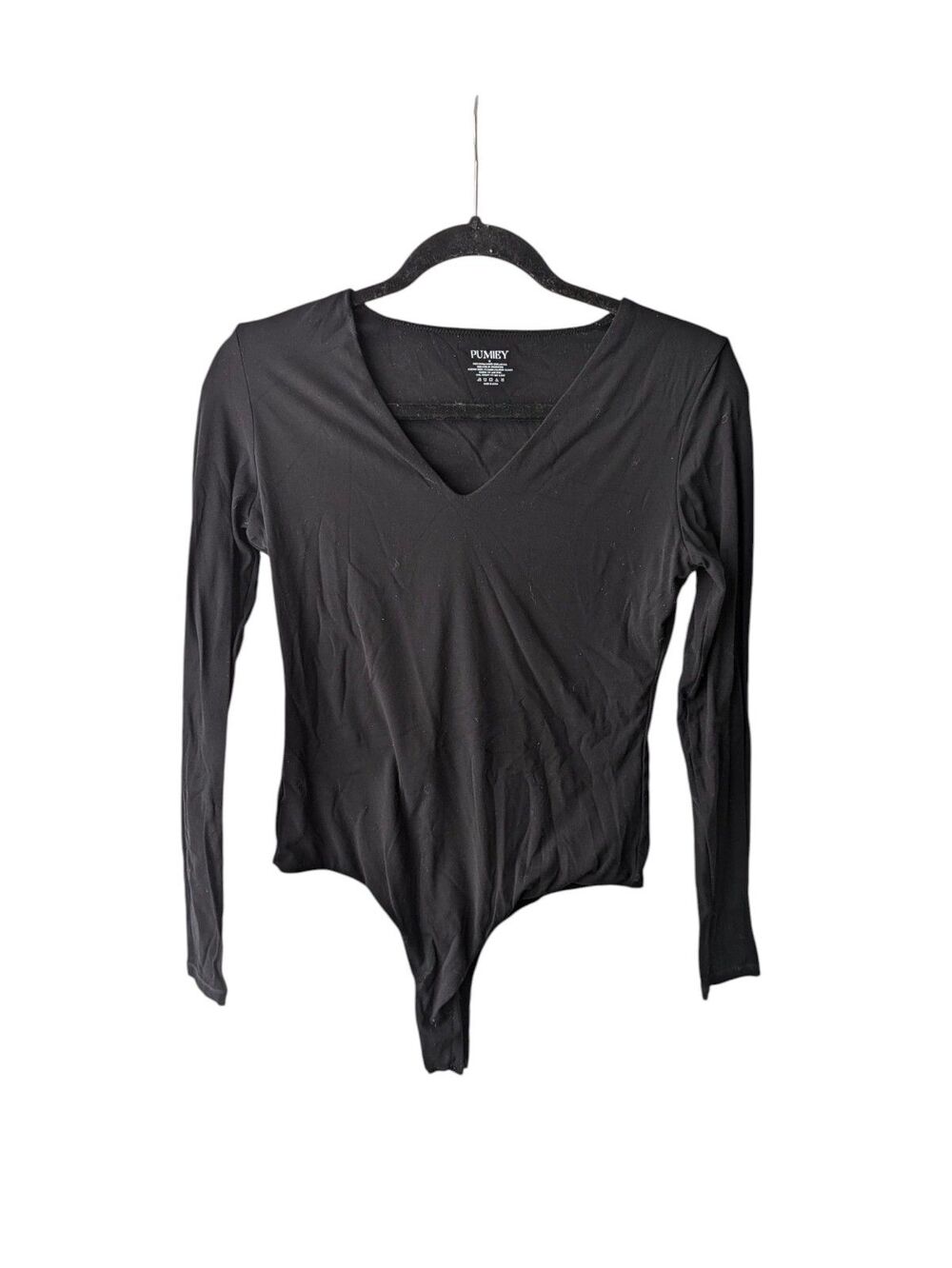 PUMIEY Women's sz M Med Scoop Neck Longsleeve Bodysuit